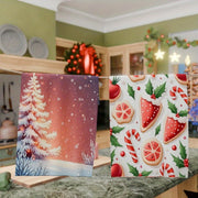 2-Pack Polyester Kitchen Towels 45.72x66.04cm Christmas Theme Durable Woven