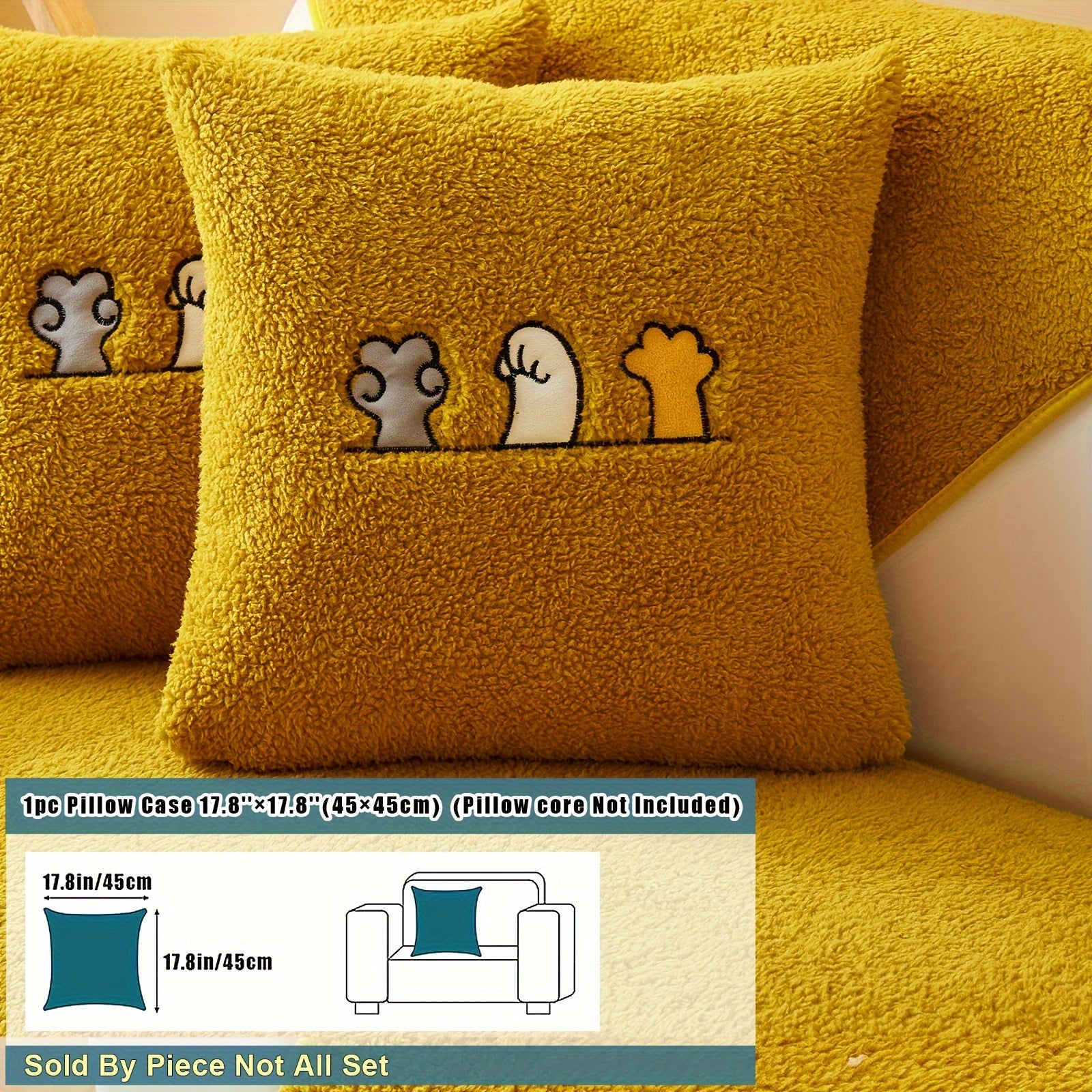 Плюшевый чехол на диван Sherpa, противоскользящий, защитный чехол для мебели для домашних животных для гостиной