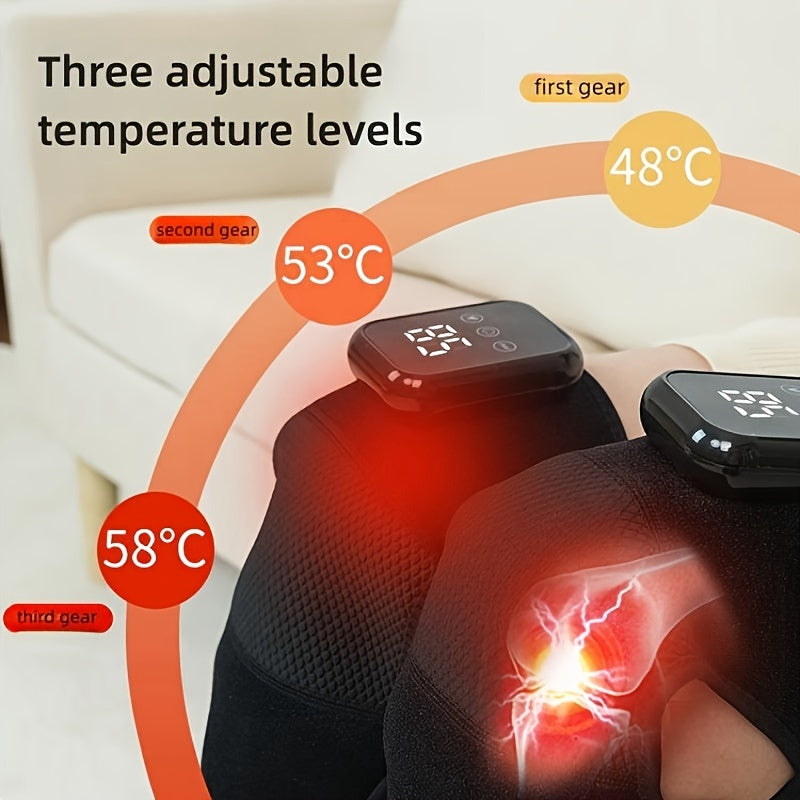 3-in-1 Wireless Heated Massager with Vibration Modes USB Rechargeable Relaxation