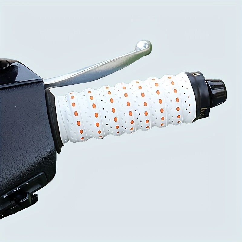 Motorcycle Handlebar Cover Dual-Color Anti-Slip Breathable Soft Grip for Scooters