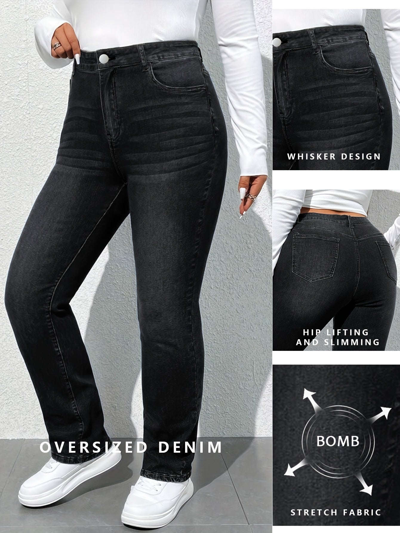 Women's Versatile Fashion Fit Trousers Black Size M