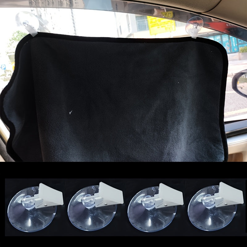 4/8pcs Car Shade Curtain Towel Glasses Suction Cup Clips Parking Card Holder