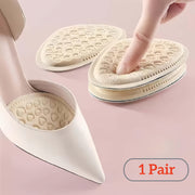 Unisex Memory Foam Insoles with Heart Pads Non-Slip Breathable Black Beige Pink