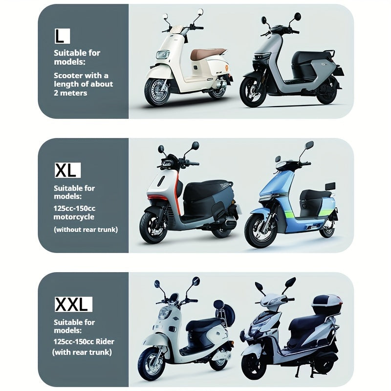 190T Polyester Taffeta Motorcycle Cover Sun Sand Dust Resistant for Bikes and Bicycles