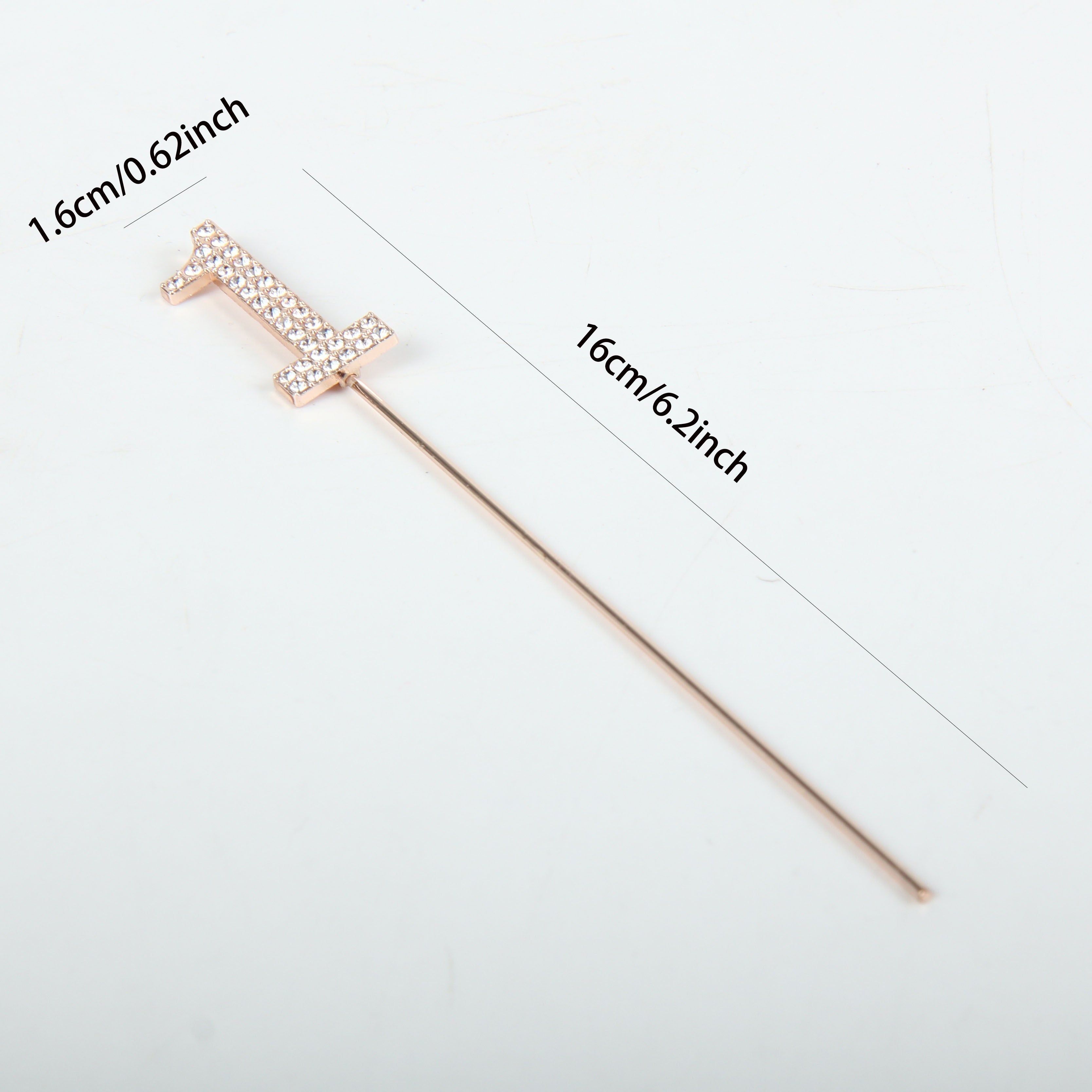 Gold or Silver Rhinestone Cake Topper for Birthdays Weddings and Showers