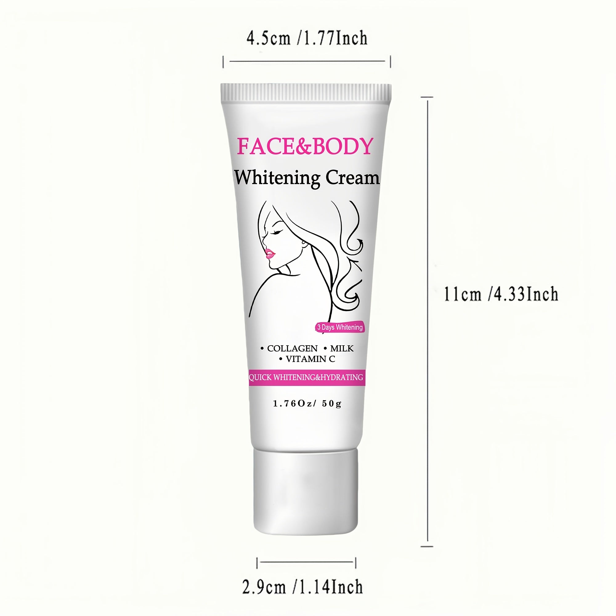 Crema iluminadora para rostro y cuerpo, hidratante, para todo tipo de piel, 50g