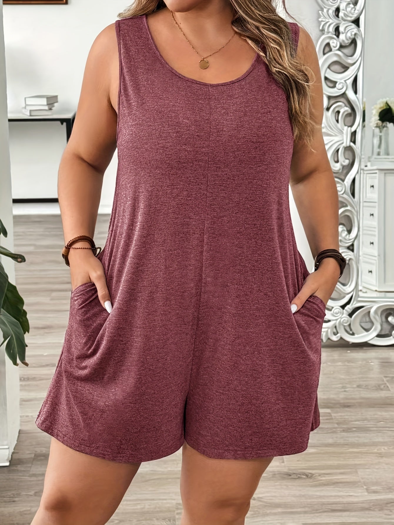 Женский комбинезон без рукавов с цветочным принтом, крупные размеры, трикотажный, серый, черный, белый, летний повседневный