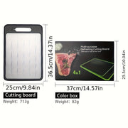 Double-Sided Defrosting Board Aluminum Plastic Garlic Grinder Knife Sharpener