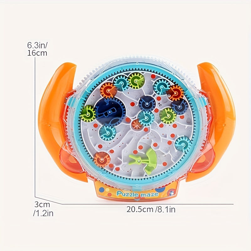 Puzzle Toy for Kids Age 3+ Maze Challenge Gear and Balance Control Game in Orange Blue and Mixed Colors