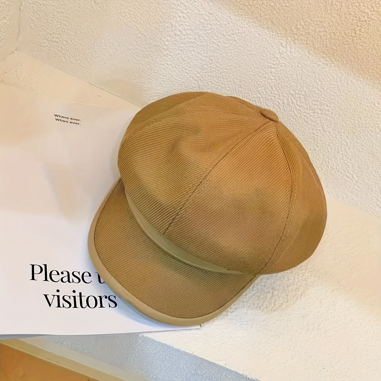 Women's Polyester Baseball Cap Adjustable Packable Casual Vintage Style Knitted Eight Panels