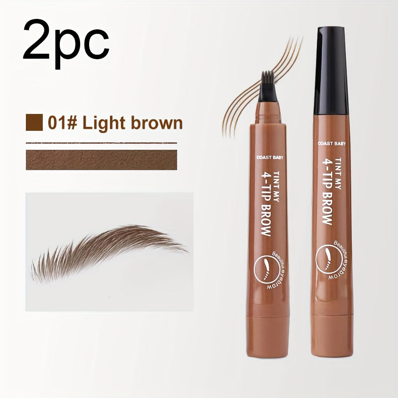 Kids Tint My 4-Tip Brow Pens Set Dual Shades Waterproof Sweat-Resistant