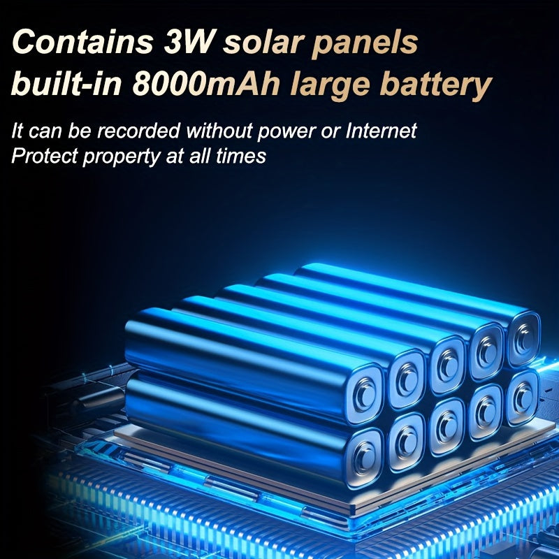 4MP HD Solar Security Camera with AI Motion Detection Night Vision Wi-Fi Two-Way Audio