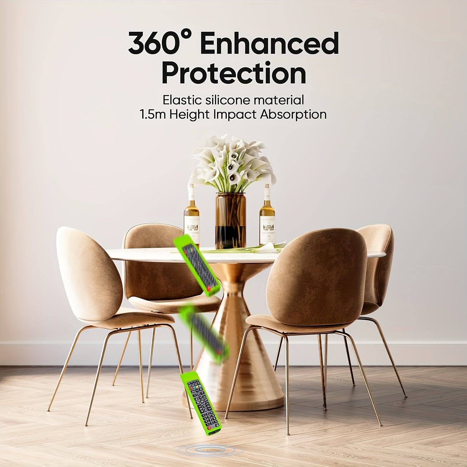 Silicone Remote Control Cover for Samsung Smart TV Shockproof Dustproof with Lanyard and Glowing Button