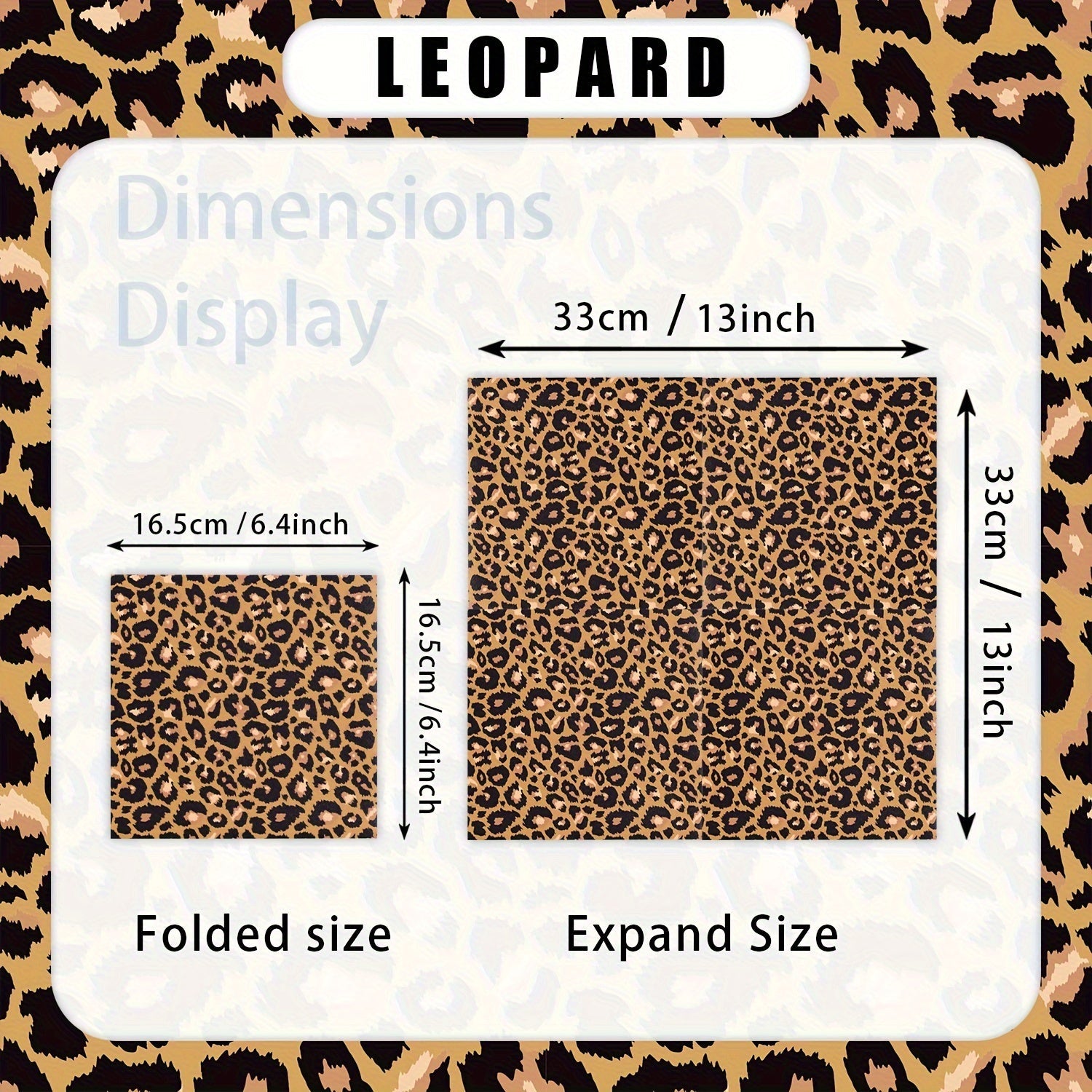 Servilletas de fiesta con estampado de leopardo, servilletas de papel desechables para almuerzo con tema animal