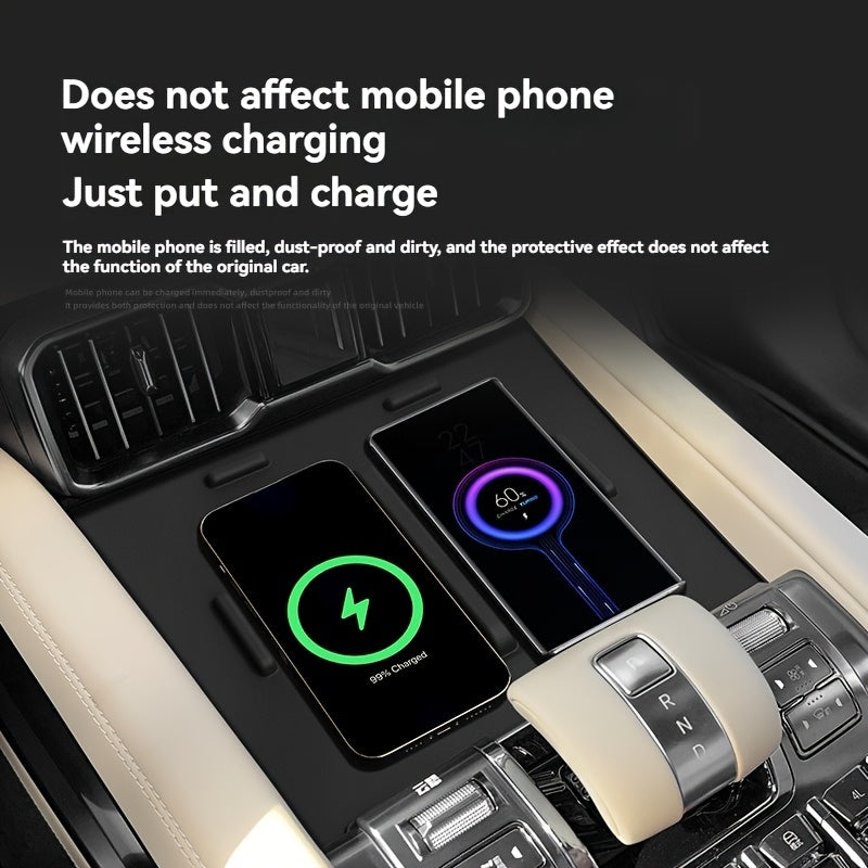 Wireless Charging Anti-Slip Mat for Car Dashboard Durable Silicone Organizer