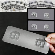 Pack de 5 soportes de plástico transparente para estantes para almacenamiento en baños y cocinas montados en la pared