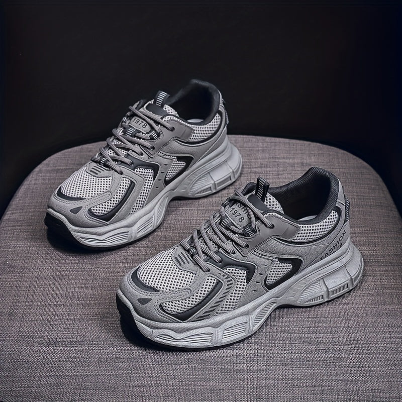 Women's Sneakers Fall 2024 Mesh Fabric Thick Sole Casual Running Breathable