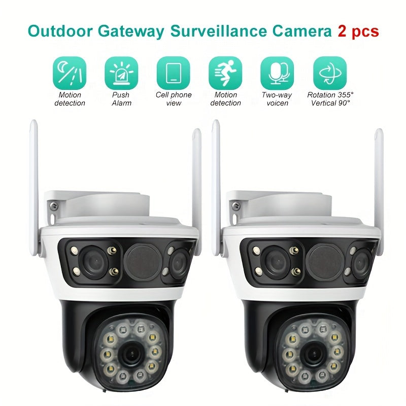 1296P HD Outdoor Security Camera Night Vision Pan Tilt Smartphone Control Not Waterproof