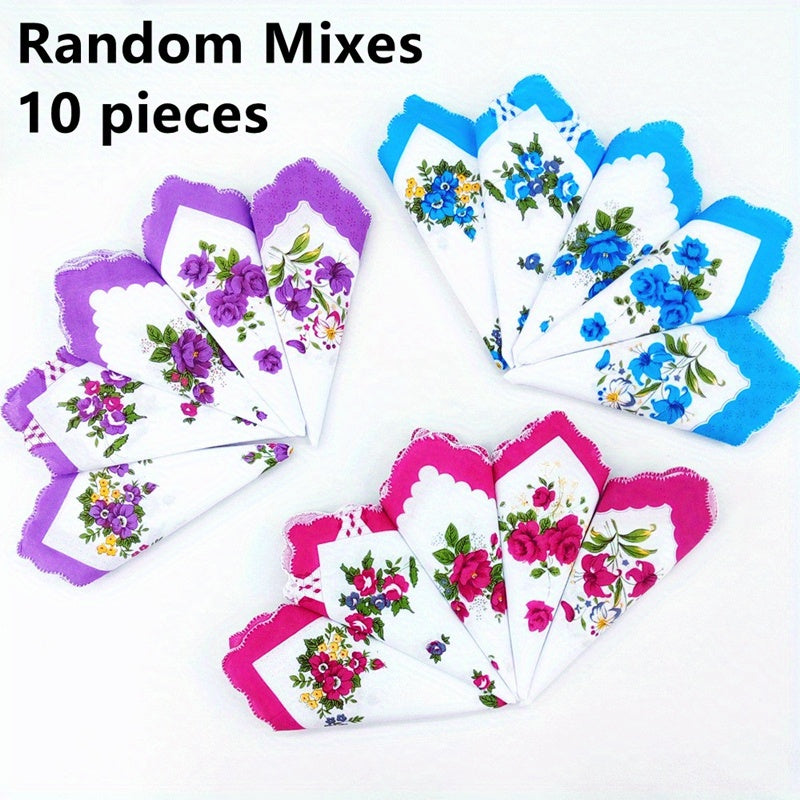 Assorted Cotton Handkerchiefs for Men and Women 27.94 cm Pack of 6 10 or 15