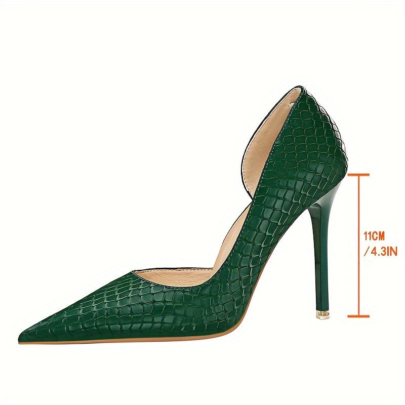 Women's Solid Color Point Toe Stiletto Heels for Dress or Party