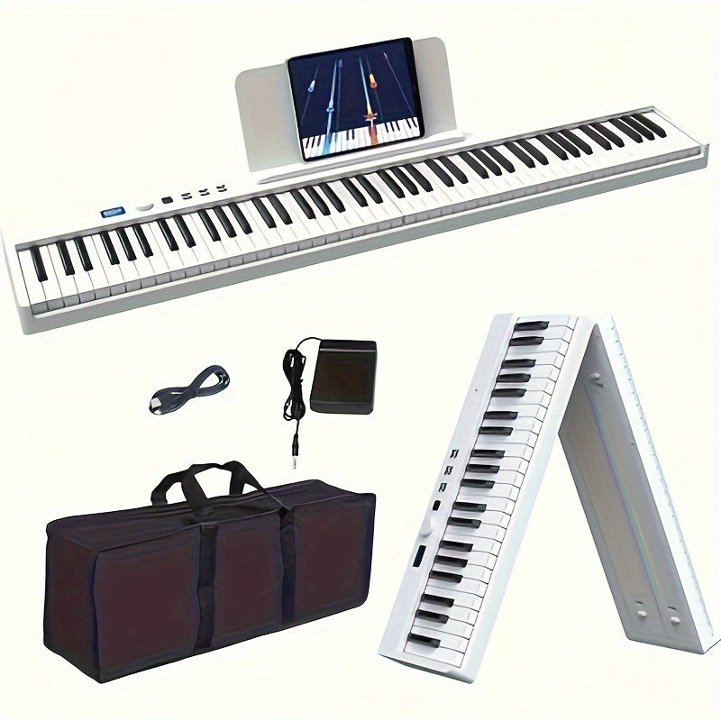 Dual Keyboard Piano 88 Keys with Sustain Pedal USB Charging Case and Music Stand
