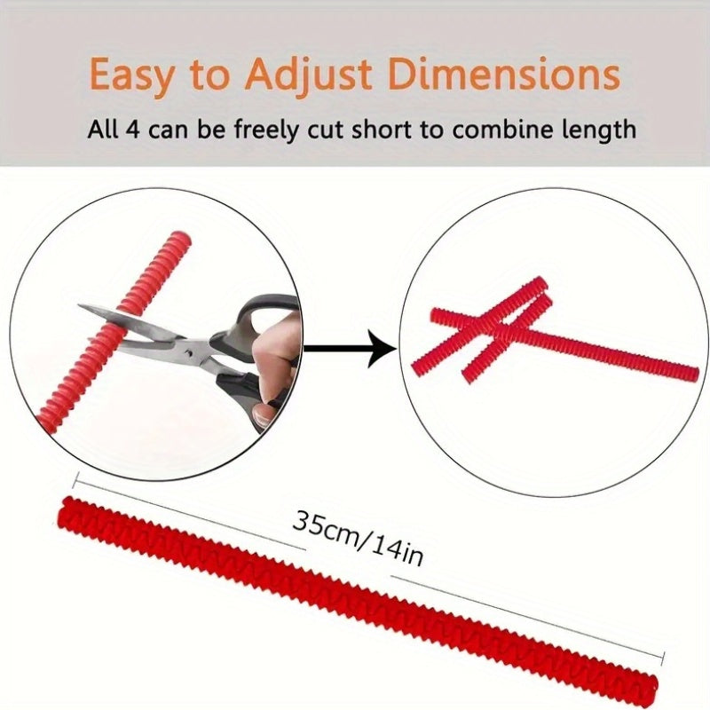 2 шт. силиконовых защитных накладок на край духовки, термостойкие, огнеупорные, безопасные для пищи, кухонные инструменты, 35,56 см