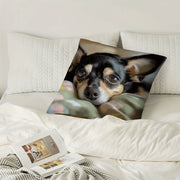 Chihuahua Print Throw Pillow Cover Reversible Polyester Decorative Cushion for Sofa Bed Car