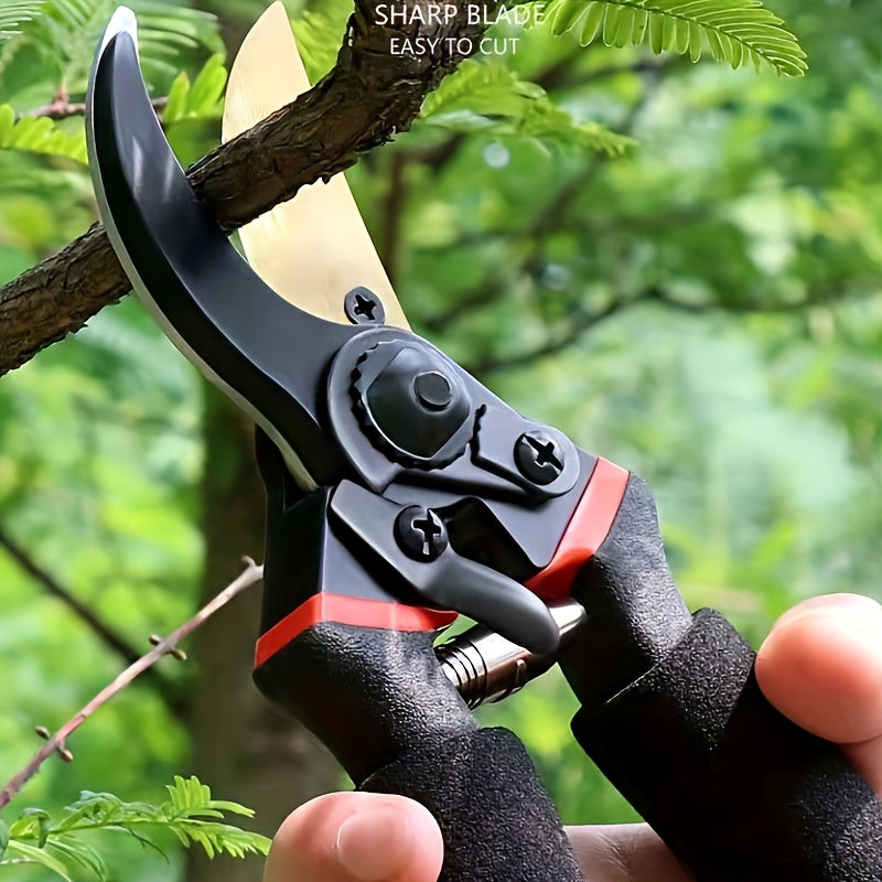 Tijeras de podar de acero al carbono con hojas de acero aleado SK-5 y mango ergonómico para jardín y floristería