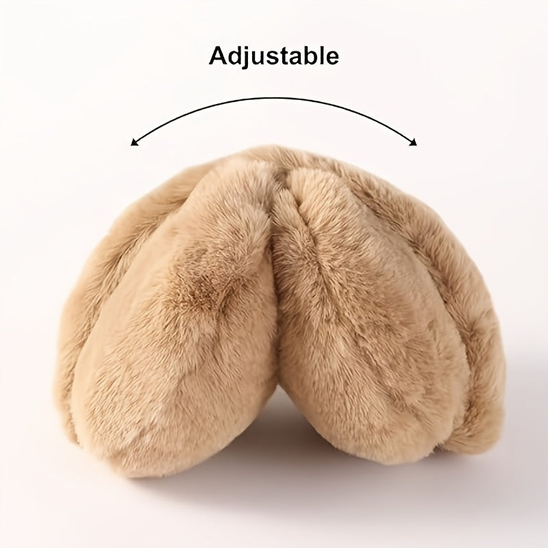 Unisex Plush Foldable Earmuffs Hand Washable Winter Ear Warmers