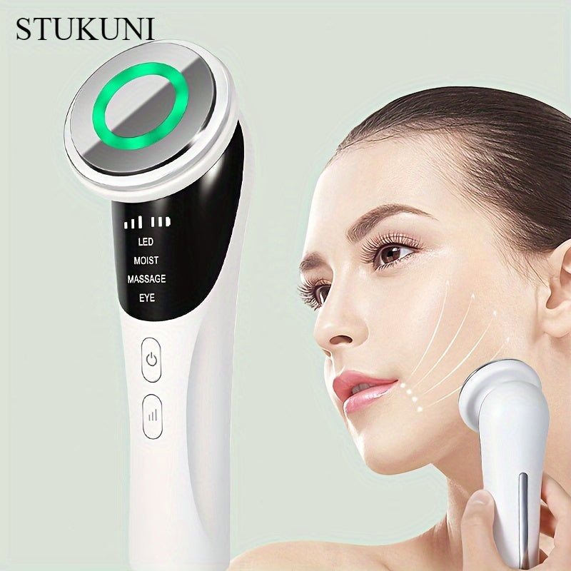 Ayollar uchun yuzga mo'ljallangan Light Beige parvarish vositalari, zaryadlanadigan yuz vibratori massajeri va uyda foydalanish uchun bo'yin massaj vositalari, 14-fevral kuni sovg'a uchun mukammal.