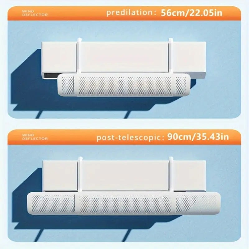 Adjustable Air Conditioner Deflector Plastic Vent Diverter for Home Office Retail Spaces