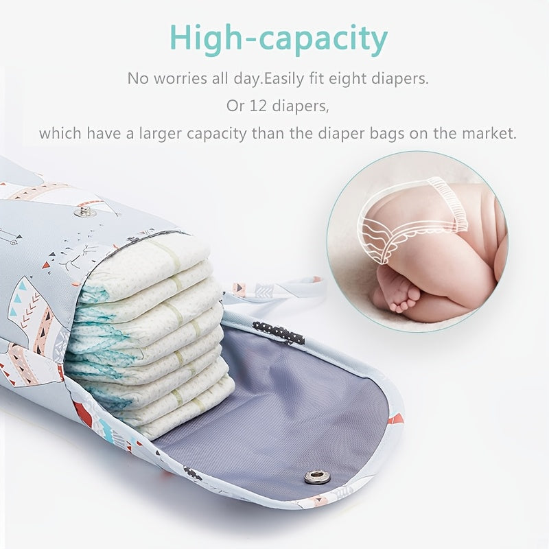 Durable Polyester Diaper Storage Bag for Kids with Wet Wipes Organizer