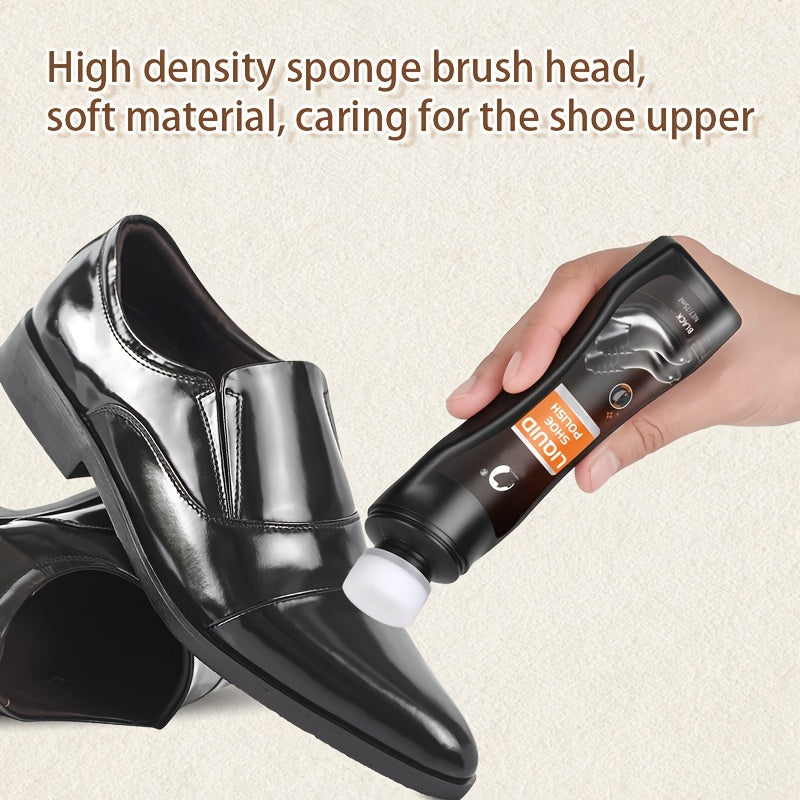 Leather Shoe Polish Kit with Brush Black Brown Colorless Shoe Dye