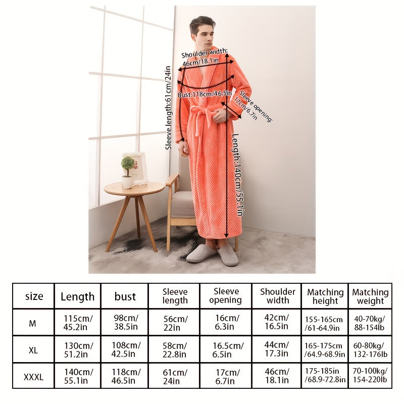 Cozy Couples Bathrobe Long Sleeve Autumn Winter Warm Fleece