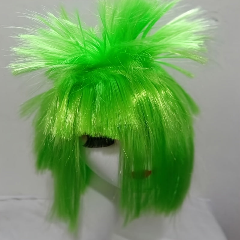 Short Straight Wig for Cosplay and Halloween Synthetic Hair Easy Wear