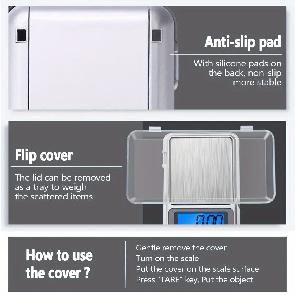 Electronic Jewelry Scale 100G Capacity, Accurate 0.01G, Portable Kitchen Digital Scale