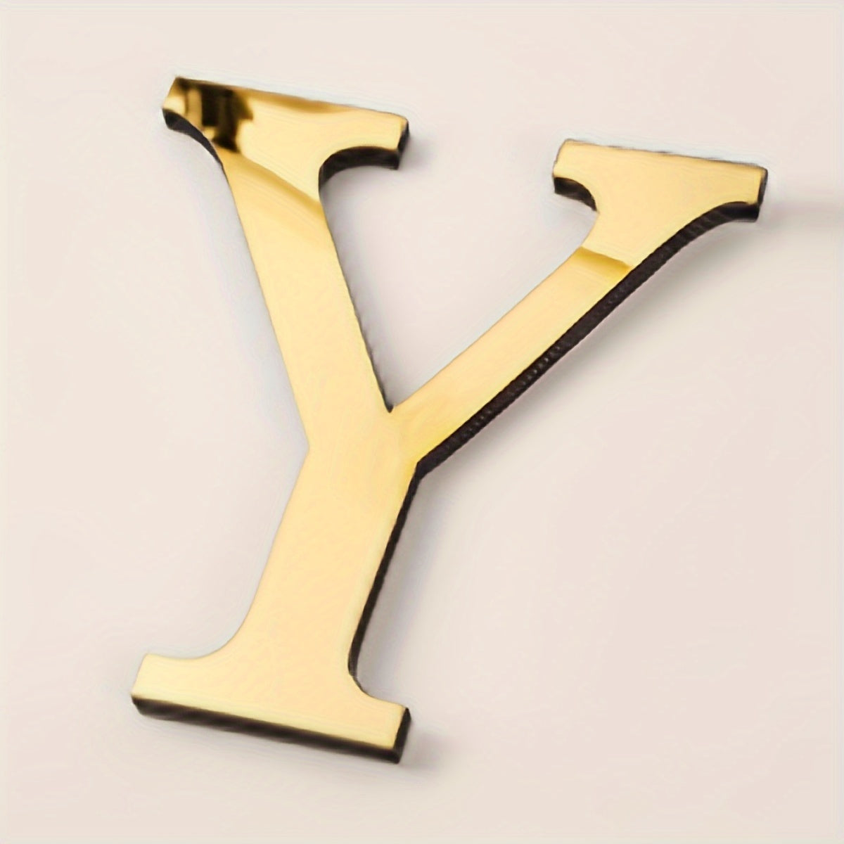 3D Acrylic Mirror Wall Decals Alphabet Stickers Gold Silver Self-Adhesive Modern Home Decor