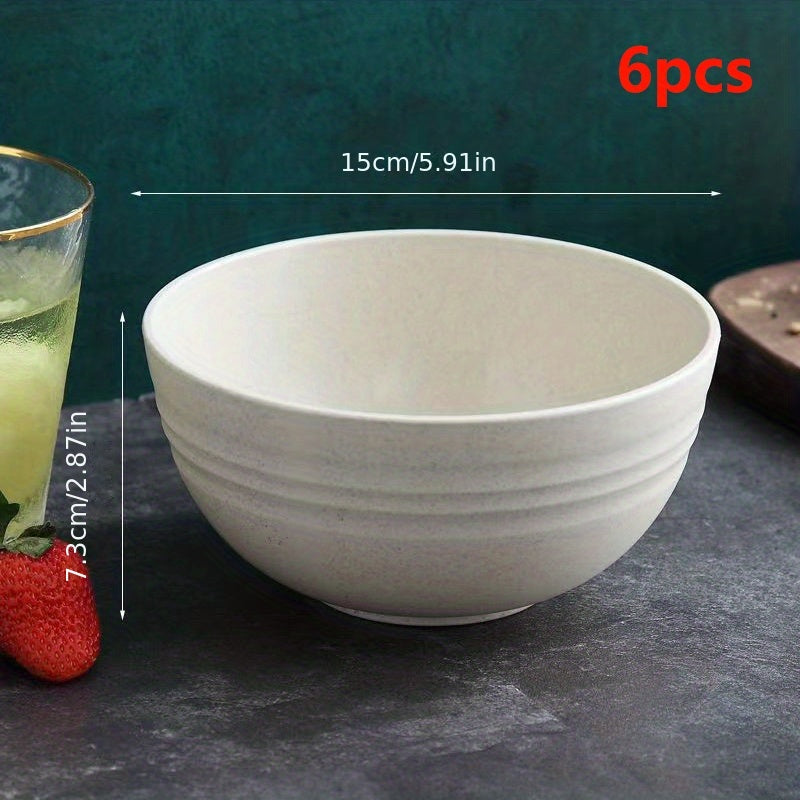 4-Pack Plastic Bowls Set Drop-Proof Non-Stick Food Storage Dishes