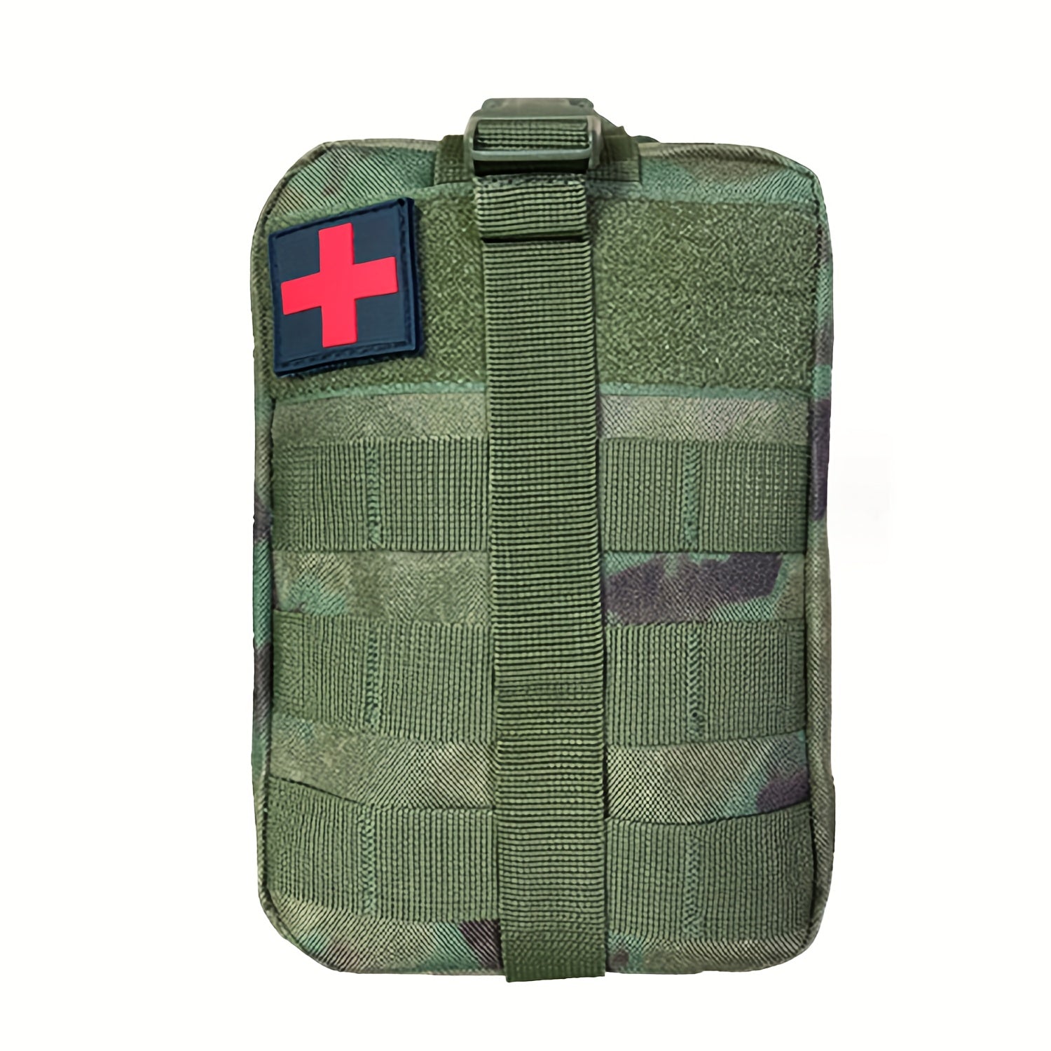 Tactical First Aid Kit with Quick-Release EMT Pouch MOLLE System Nylon Bag Green