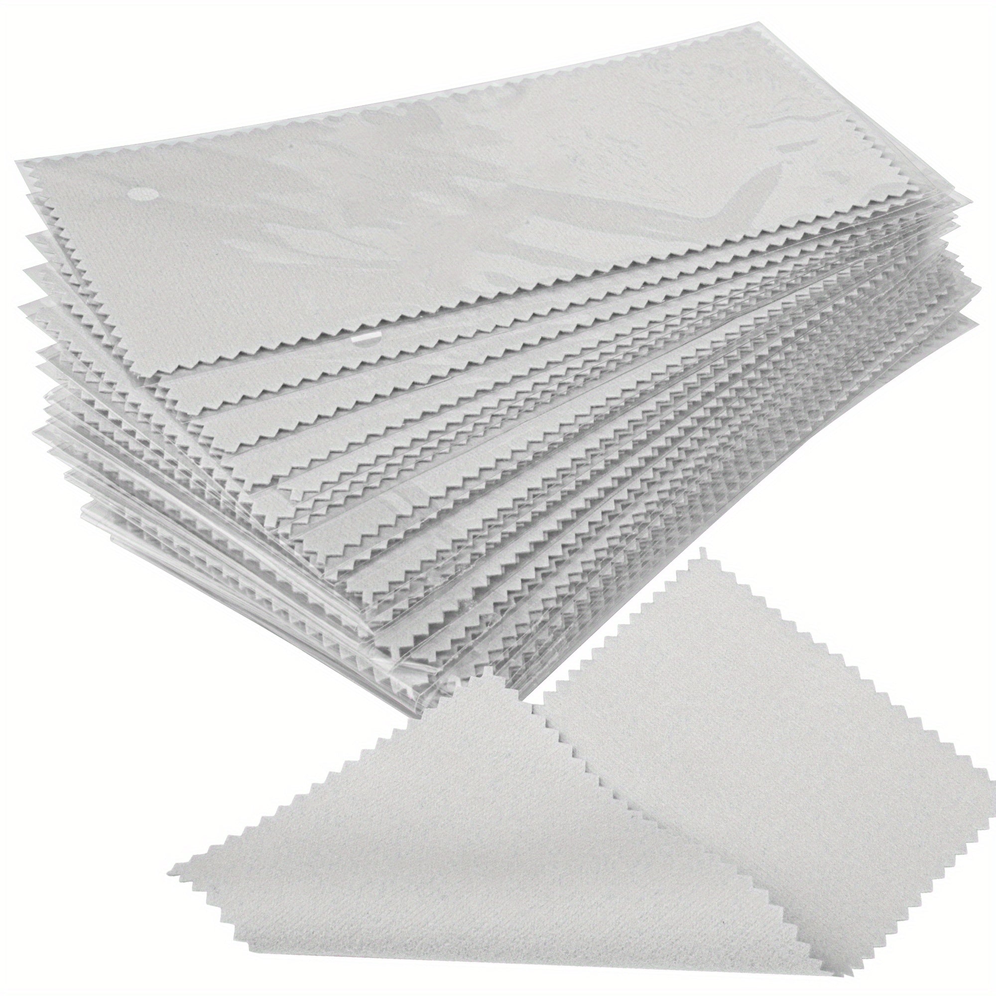 Jewelry Cleaning Cloth Set of 30 Pieces Polishing Cloths 8x16cm Individually Wrapped