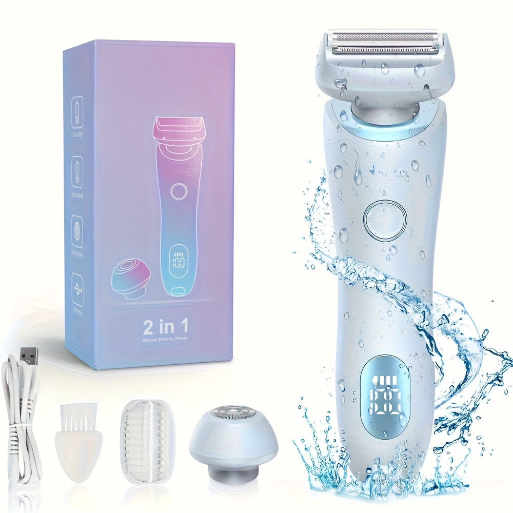 Унисекс электробритва с фольгой, стальной корпус и триммер для волос на лице