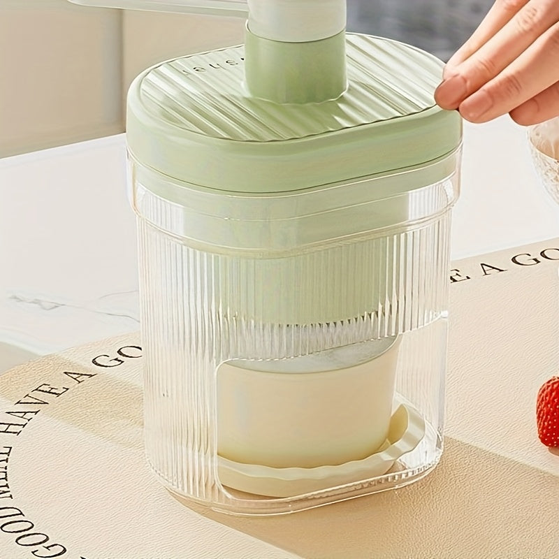 Manual hand crank slush maker for smoothies, no electricity required