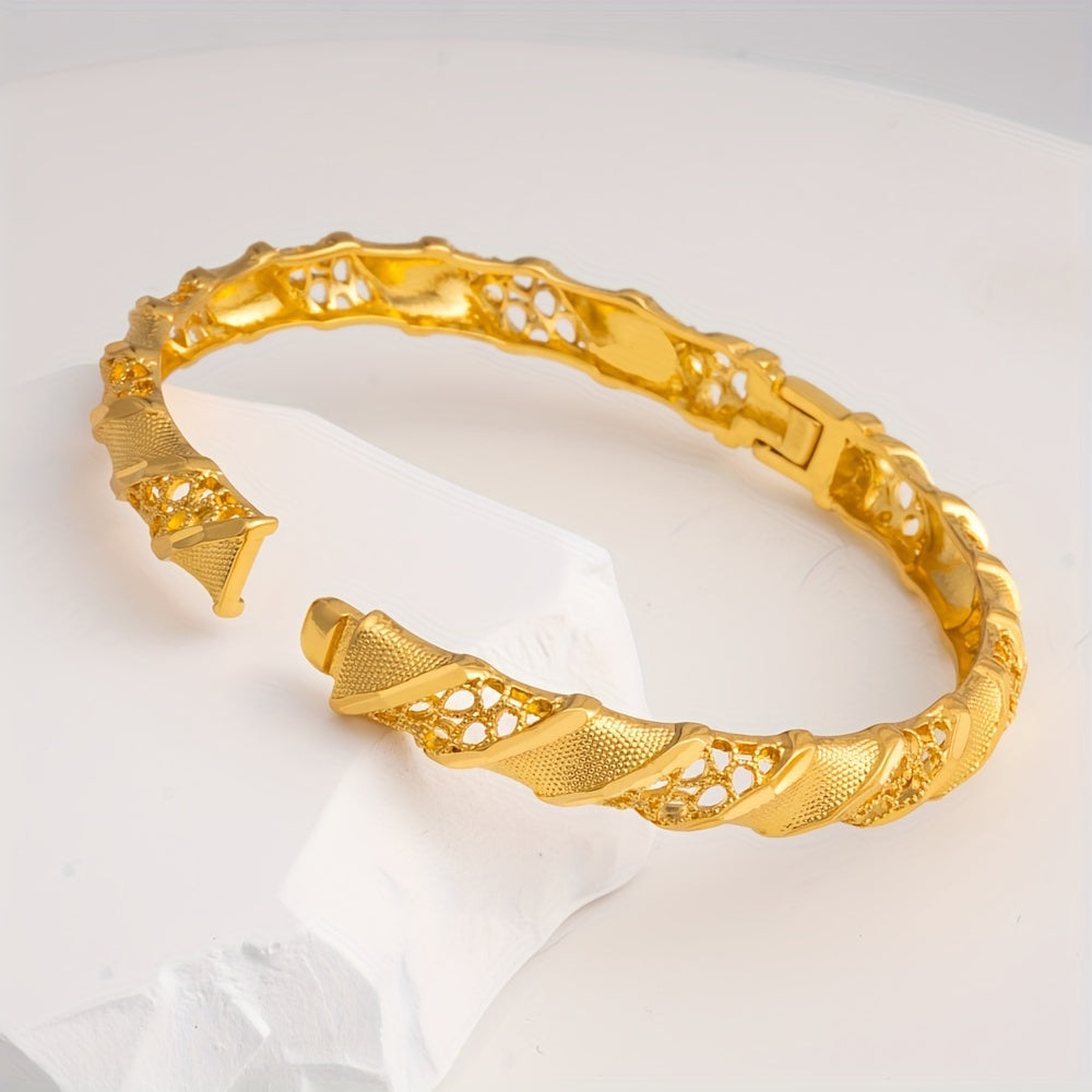 Women’s Copper Open Cuff Bangle Bracelet Adjustable Jewelry for Daily Wear and Occasions