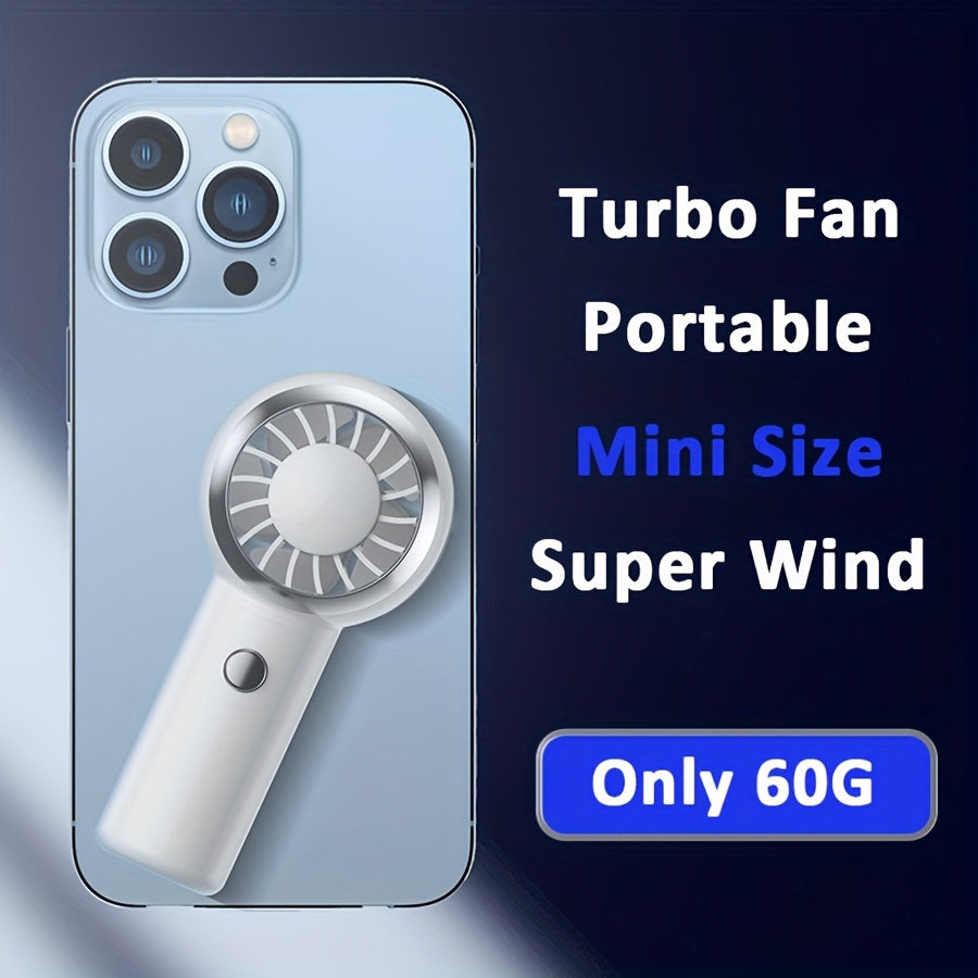 Mini Handheld Fan Rechargeable Portable with Quick Cooling 3 Speed Settings