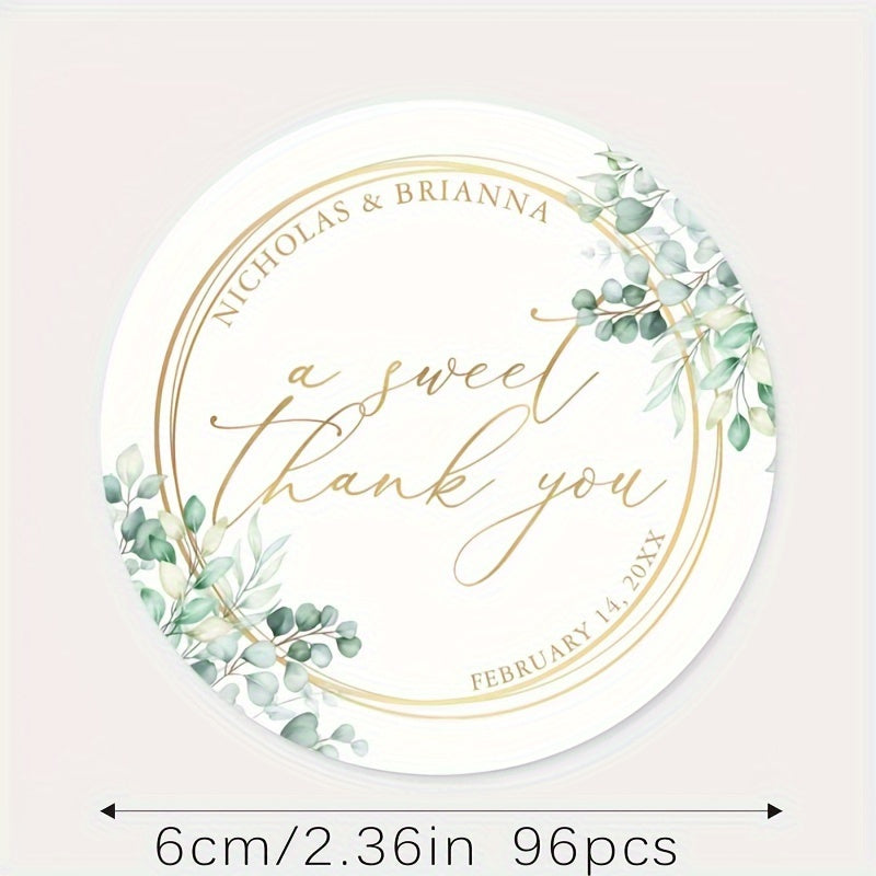 Wedding Stickers Personalized Welcome Thank You Labels for Favors and Bags