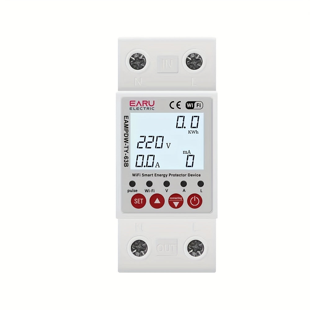 Smart Circuit Breaker with Earth Leakage Over Voltage Under Voltage Protection Energy Meter Remote Control