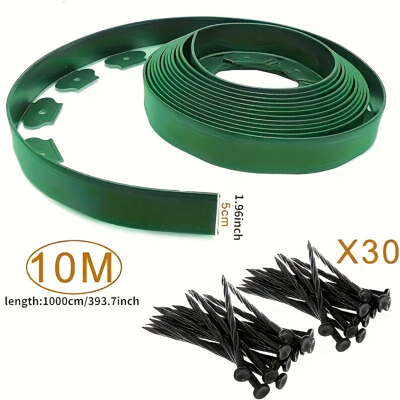 PE Garden Edging Kit 10m Length 5cm Width Lawn Landscape Flower Bed Border