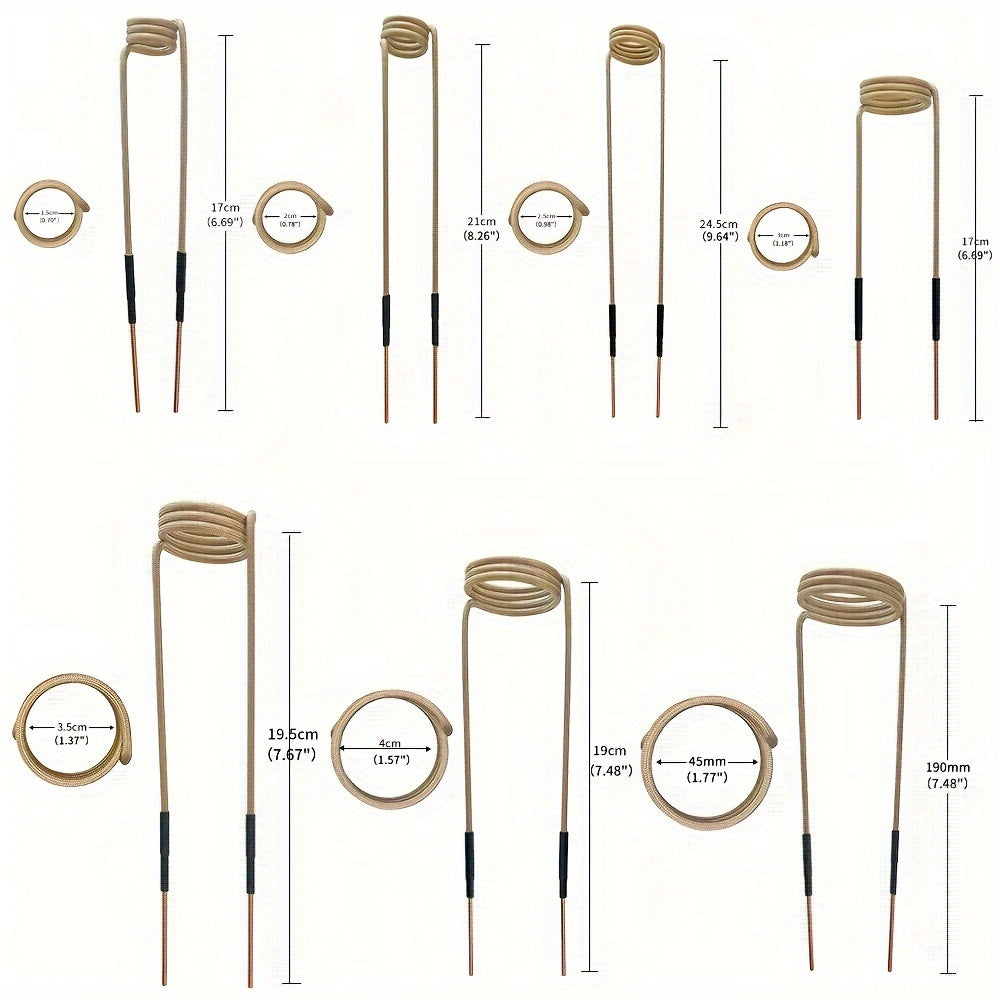 7Pcs Set Induction Heater Coils Magnetic Induction Coil Replacement