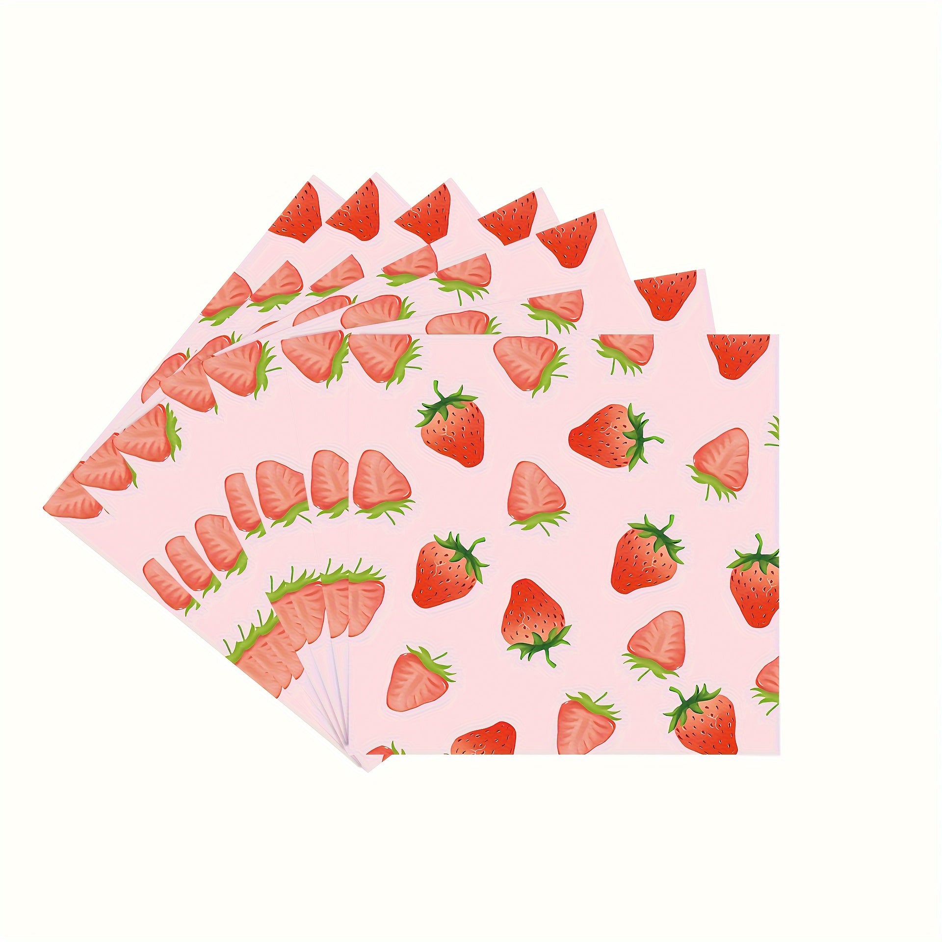 10-Donali qulupnay partiyasi uchun taqdimotlar to'plami, qog'oz plitalar, stakanlar, salfetkalar, tug'ilgan kunlar va yozgi bayramlar uchun