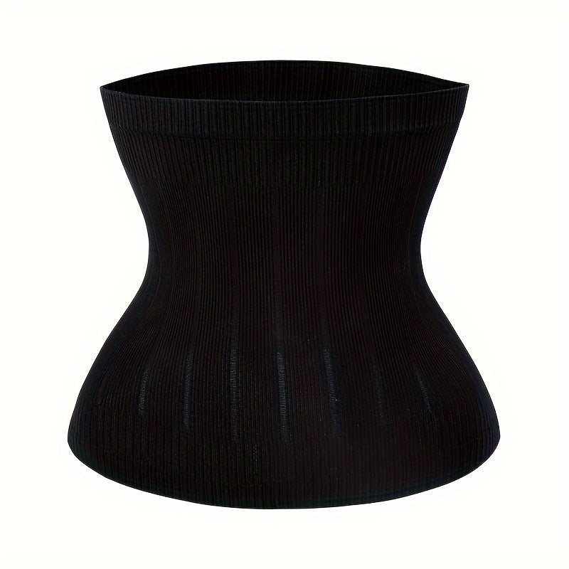 Women's Postpartum Belly Support Belt Breathable High Elasticity Tummy Control Black